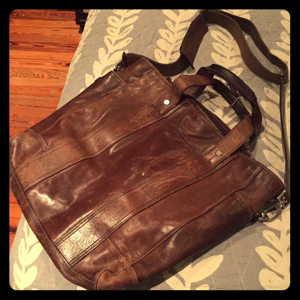 Brown Leather Coach Bag